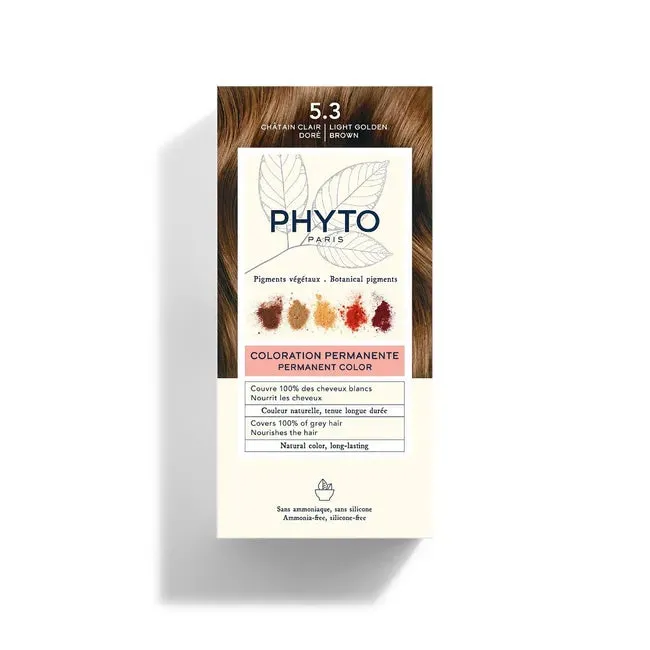 Phyto Phytocolor Coloração Permanente - 5.3 Castanho Claro Dourado