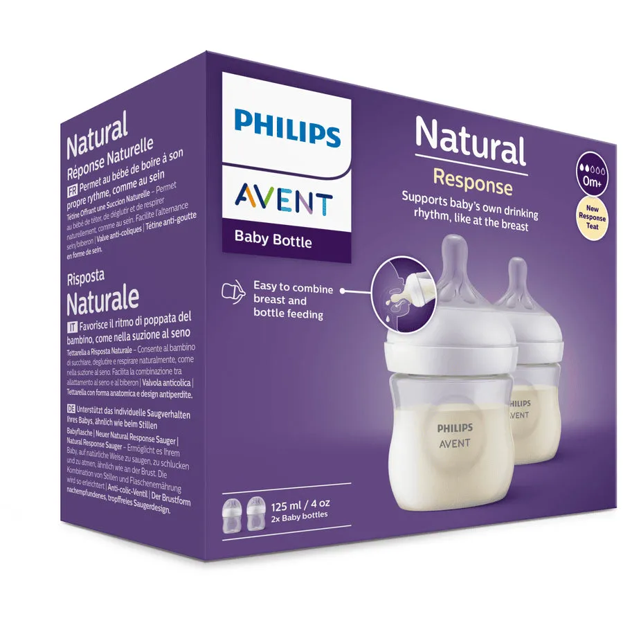 Philips Avent Biberão Natural Response +0 meses 125 mL Branco x2