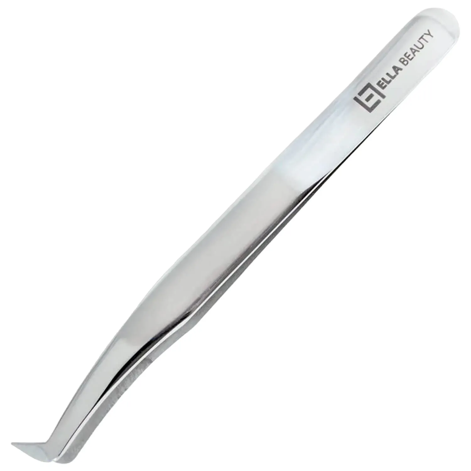 Pinça Ella Beauty Ponta Curvada Volume Russo Silver