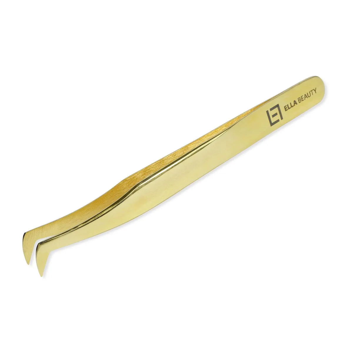 Pinça Ella Beauty Ponta Curvada Volume Russo Gold