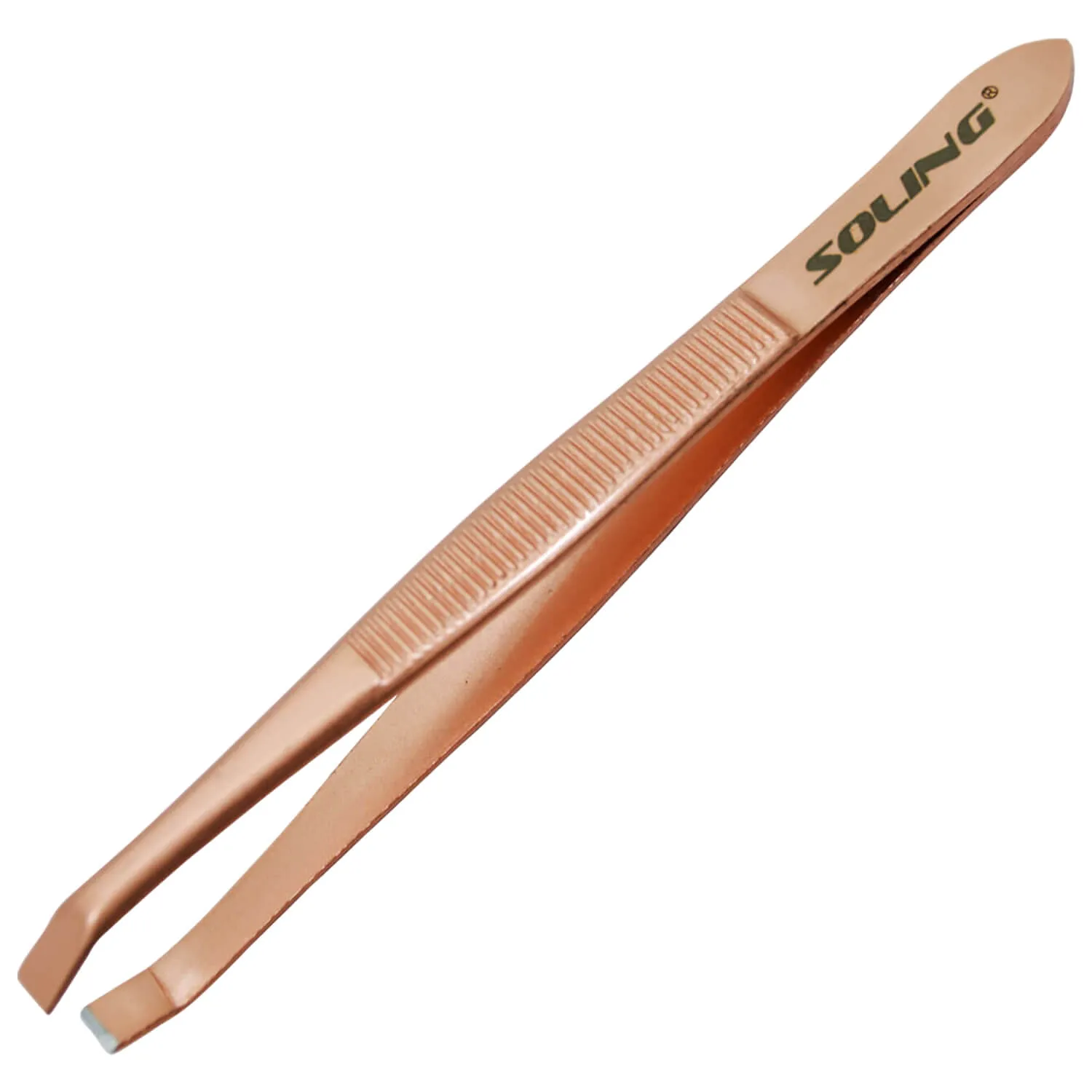 Pinça Soling Gold Rose Ponta Reta