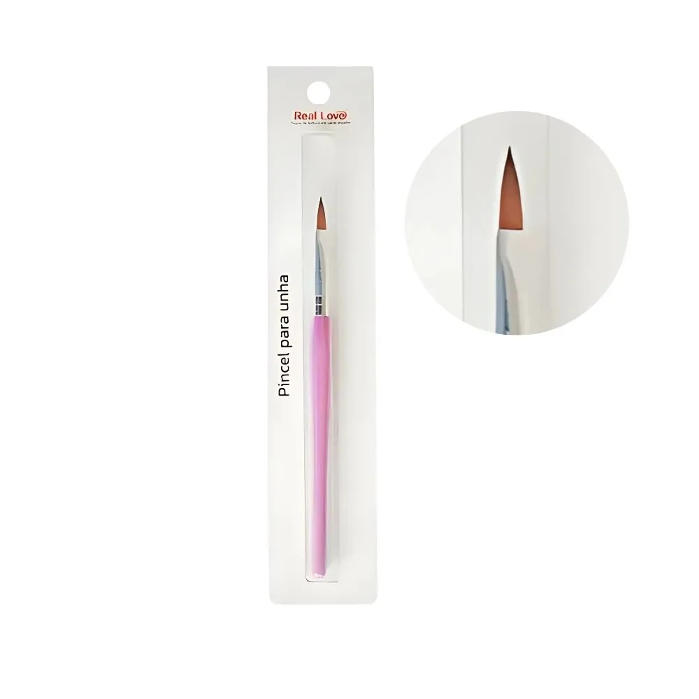 Pincel Alongamento - Acrílico - Cabo Roxo - Real Love