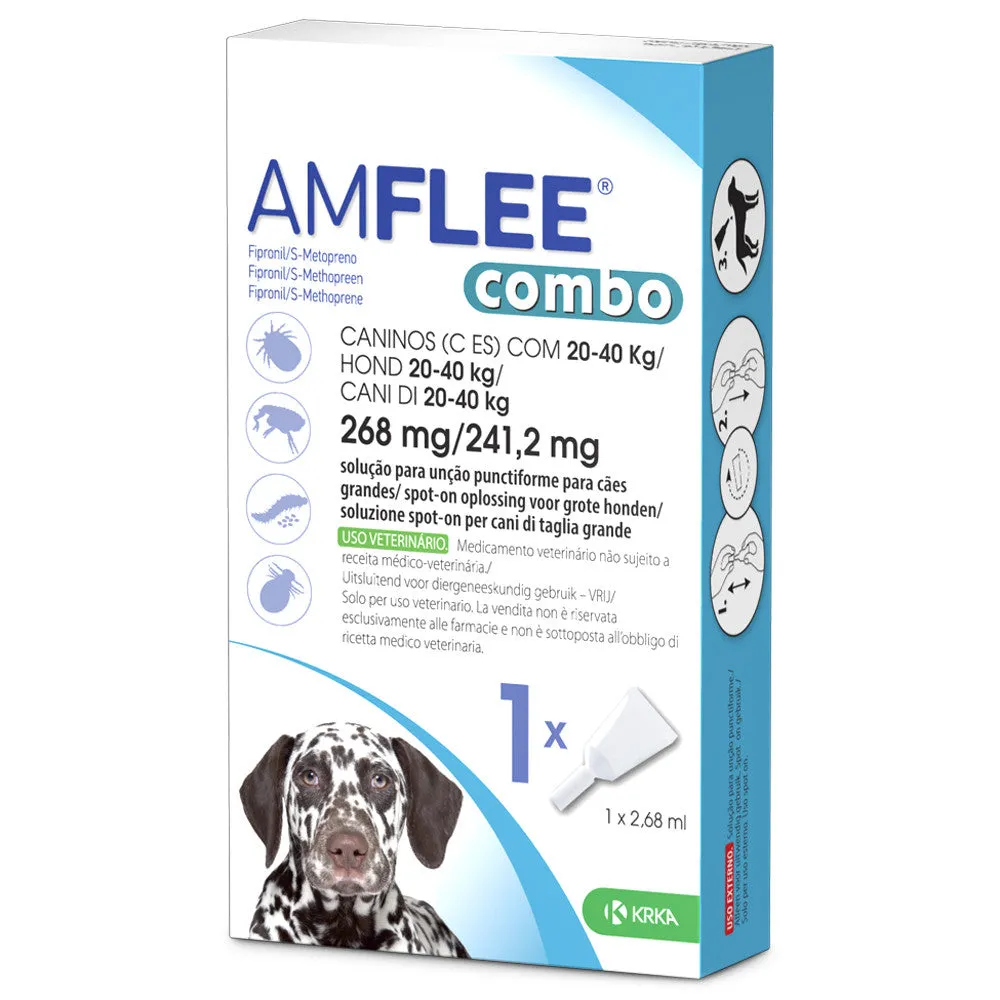 Amflee Combo Cão 20-40kg 268/241,2mg 1 Pipeta