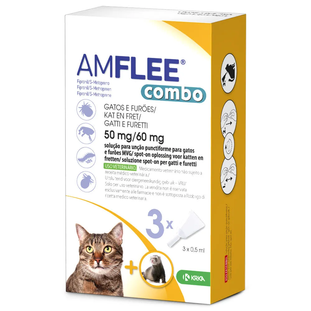 Amflee Combo Gato 50/60mg 3 Pipetas