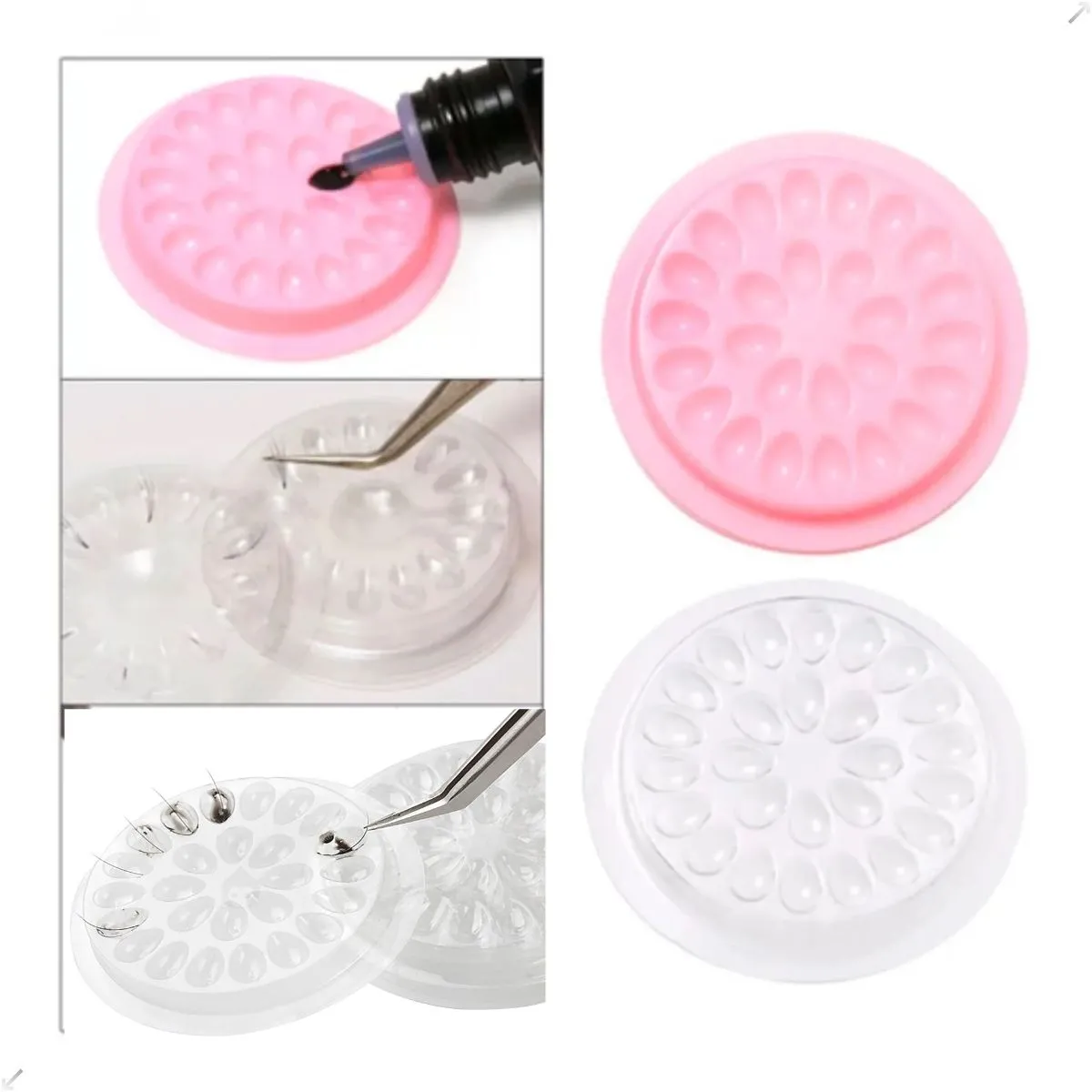 Porta Cola Para Alongamento De Cilios Formato Flor 60 Unidades