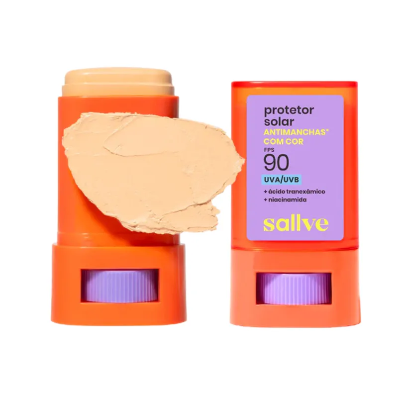 Sallve Protetor Solar Bastão Antimanchas FPS 90 cor 02 15g