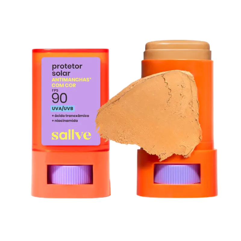 Sallve Protetor Solar Bastão Antimanchas FPS 90 cor 04 15g