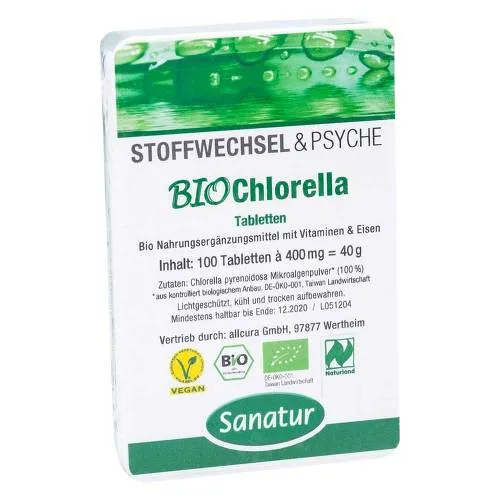Allcura Sanatur Organic Chlorella Tablets 100 guia
