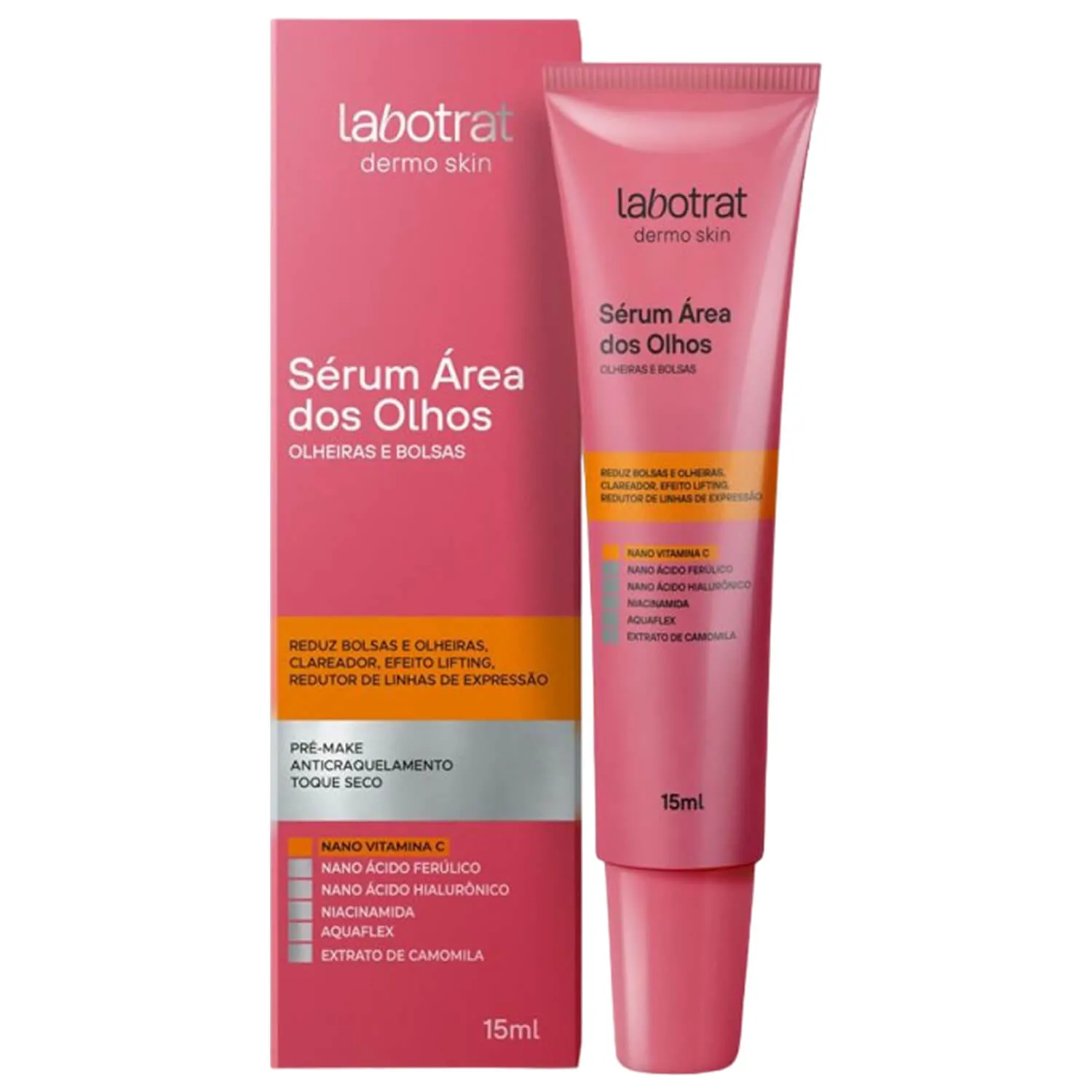 Sérum Área dos Olhos Labotrat Dermo Skin Clareador Reduz Bolsas e Olheiras 15ml