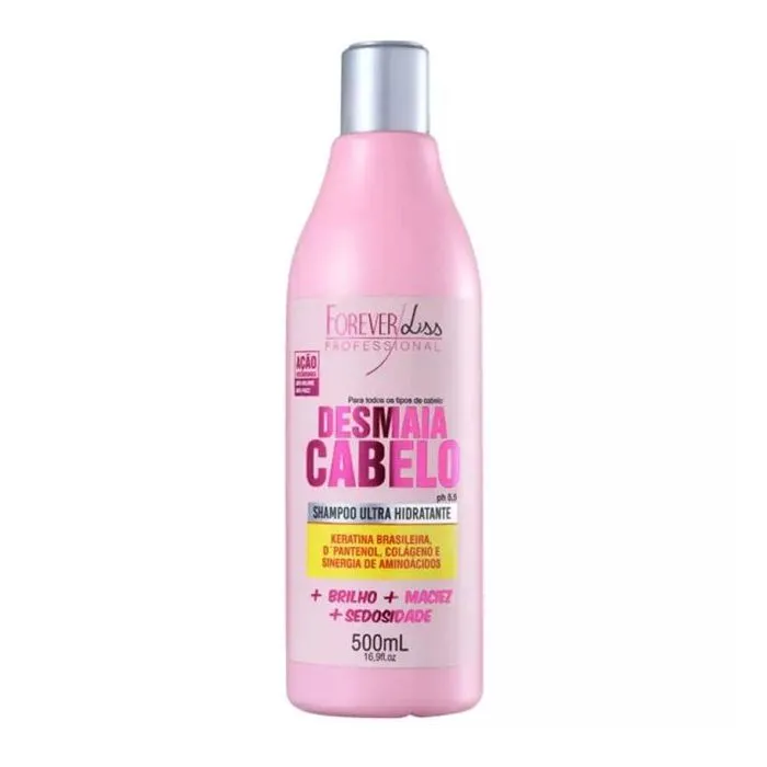Shampoo Desmaia Cabelo Forever Liss Rosa 500 mL