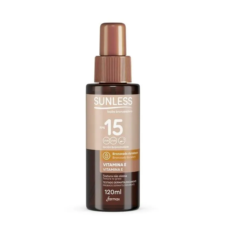 SUNLESS LOCAO BRONZEADORA FSP15 120ML