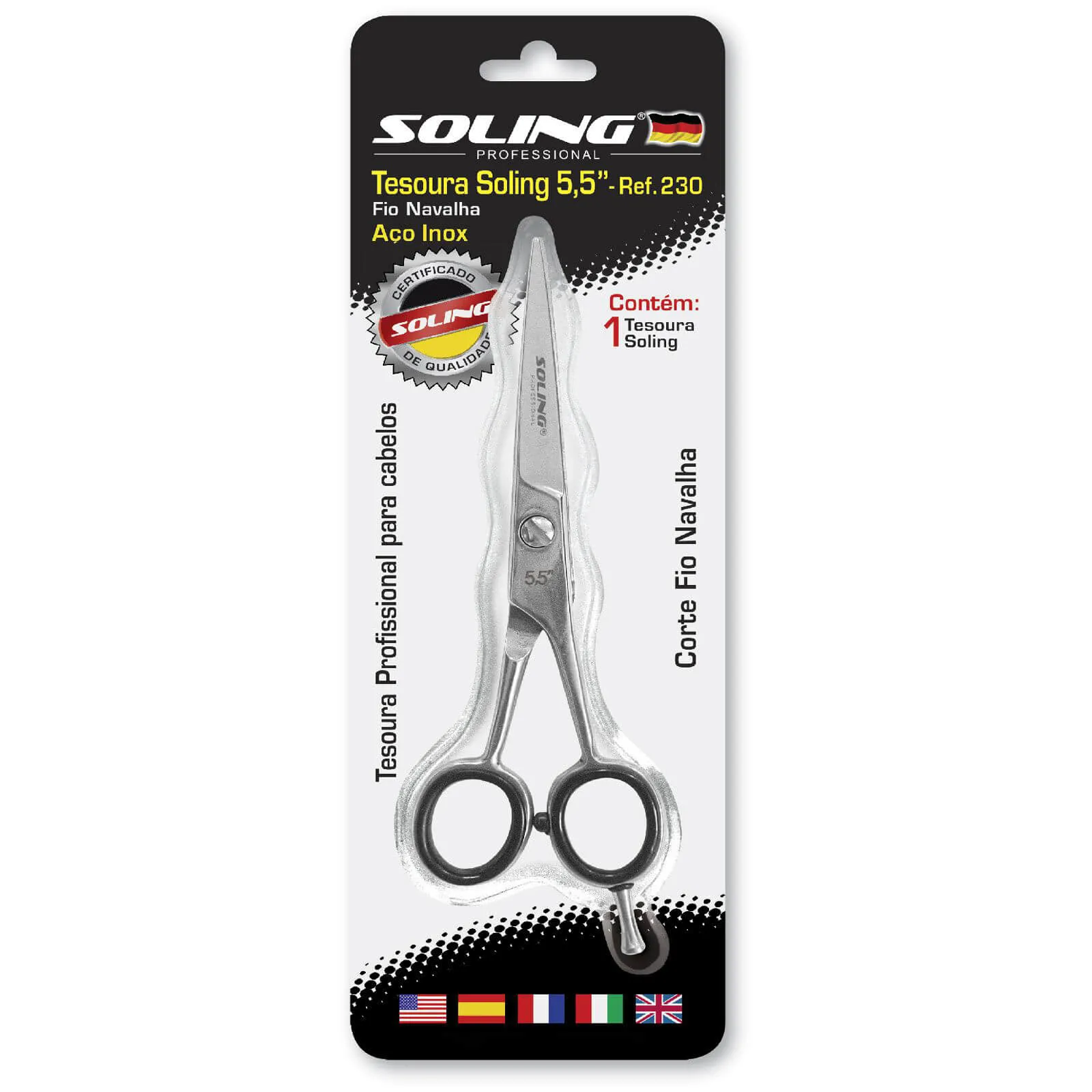 Tesoura Fio Navalha Soling 5,5''