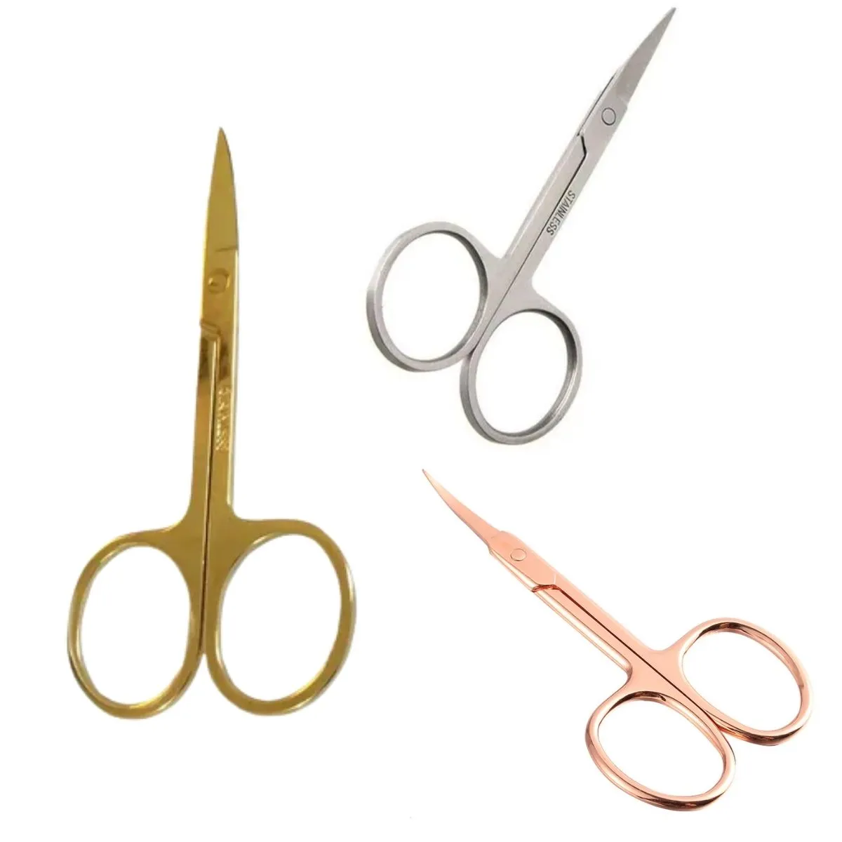 Tesoura Para Sobrancelhas Profissional Pacote 12 Unidades