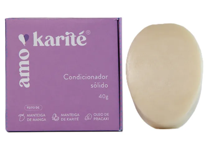 AmoKarité Condicionador Sólido com Manga, Karité e Pracaxi 40g