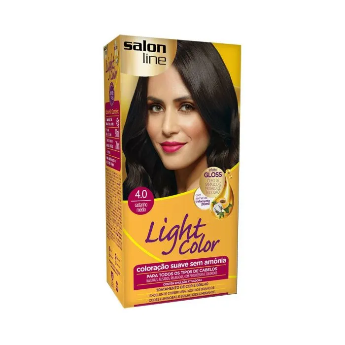 Coloração Light Color Profissional 4.0 Castano Medio Salon Line