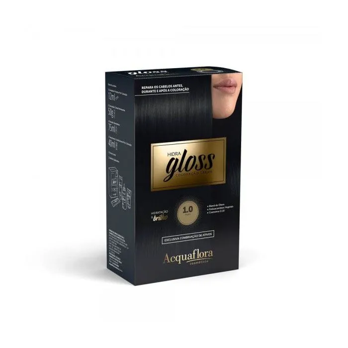 Tintura Acquaflora Gloss 1.0 Preto*
