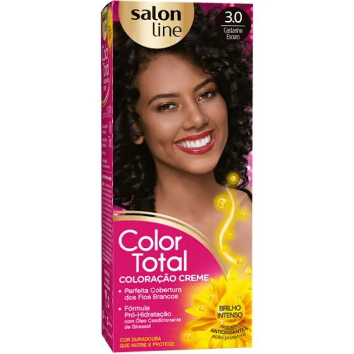 Tintura Salon Line Color Total Nº 3.0 Castanho Escuro