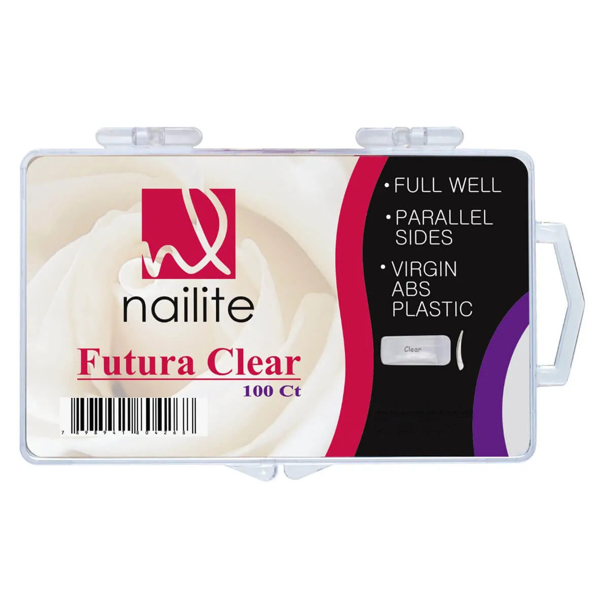 Tips Nailite Futura Clear com 100un