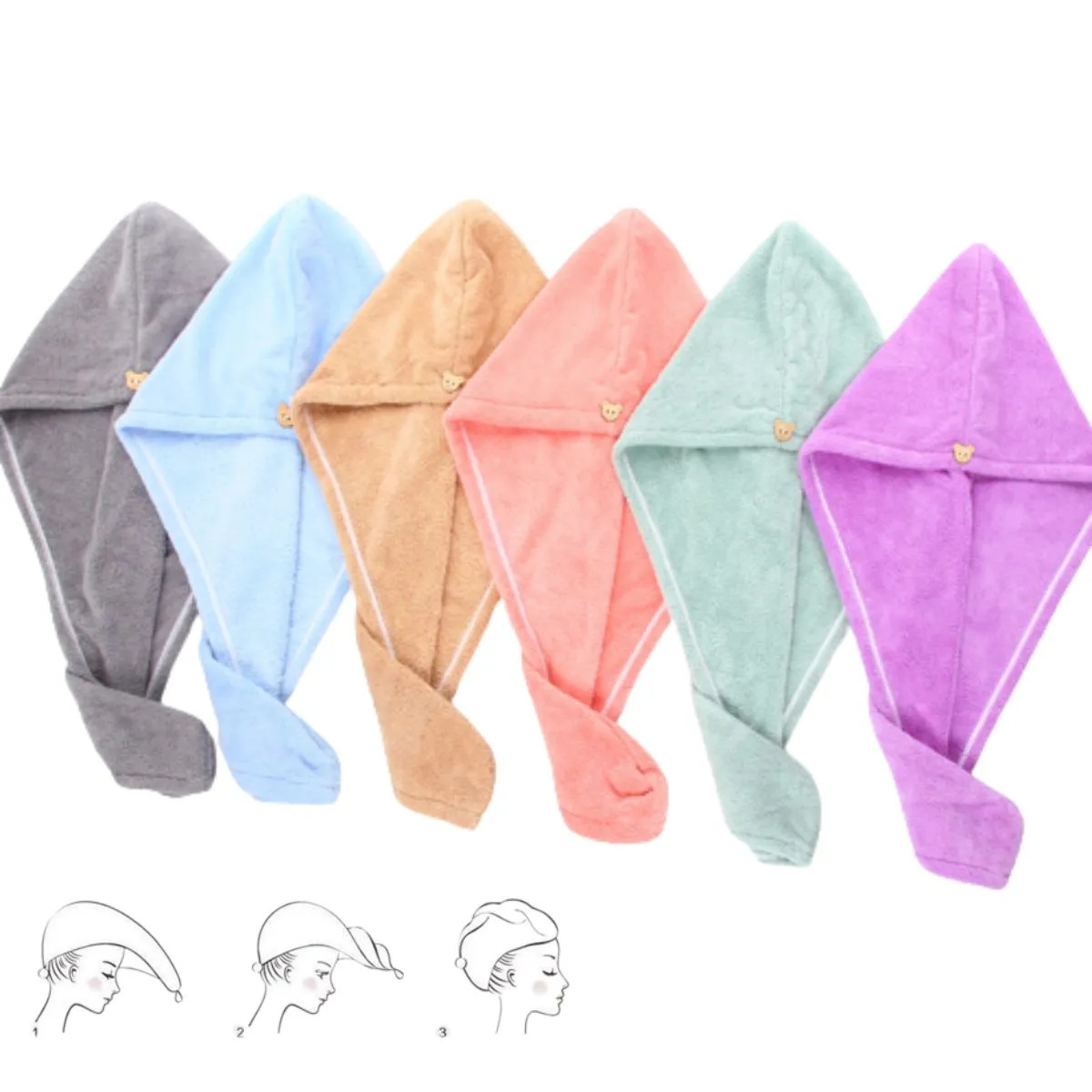 Toalha de Banho Microfibra para Cabelo sem Frizz Tam Infantil