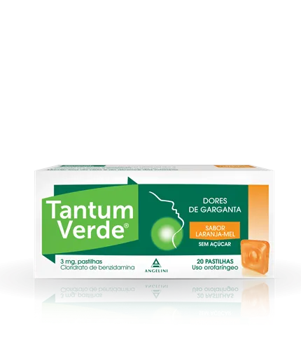 Tantum Verde Pastilhas 3mg Laranja Sem Açúcar x 20