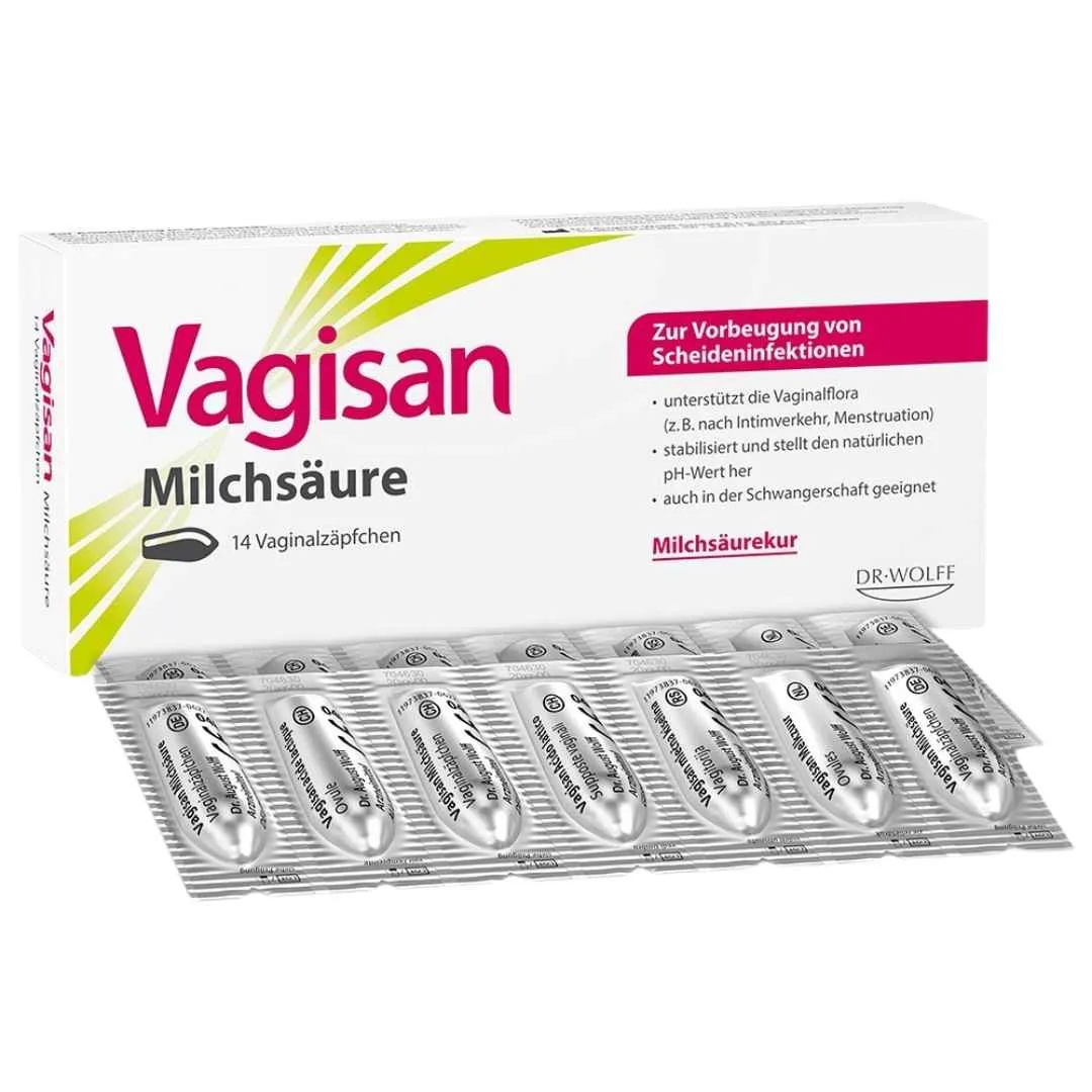 Supositório vaginal de ácido lático vagisano