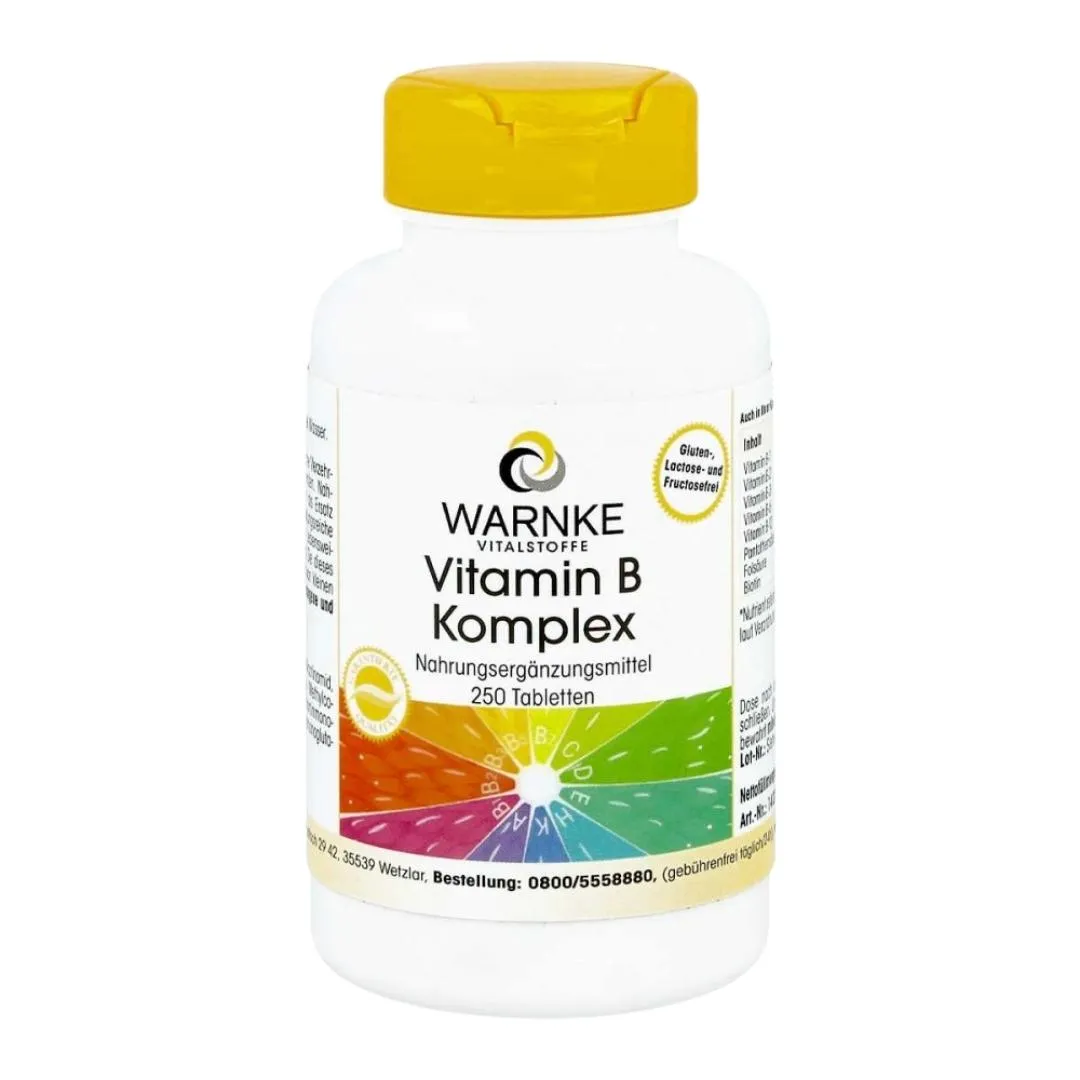 Warnke Tablets complexos de vitamina B 250 PCs