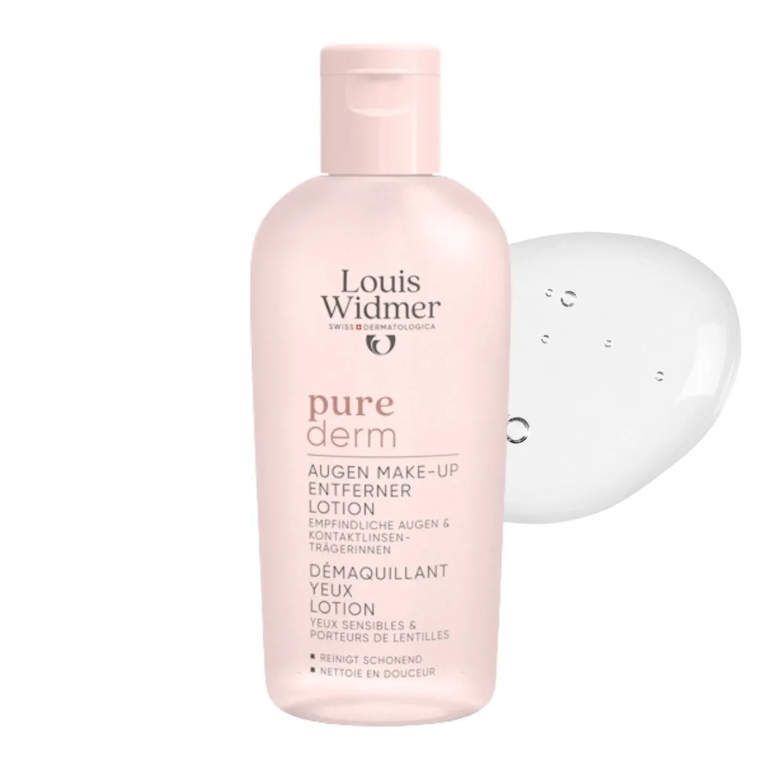 Louis Widmer Purederm Eye Makeup Remover Loção sem perfume 100 ml