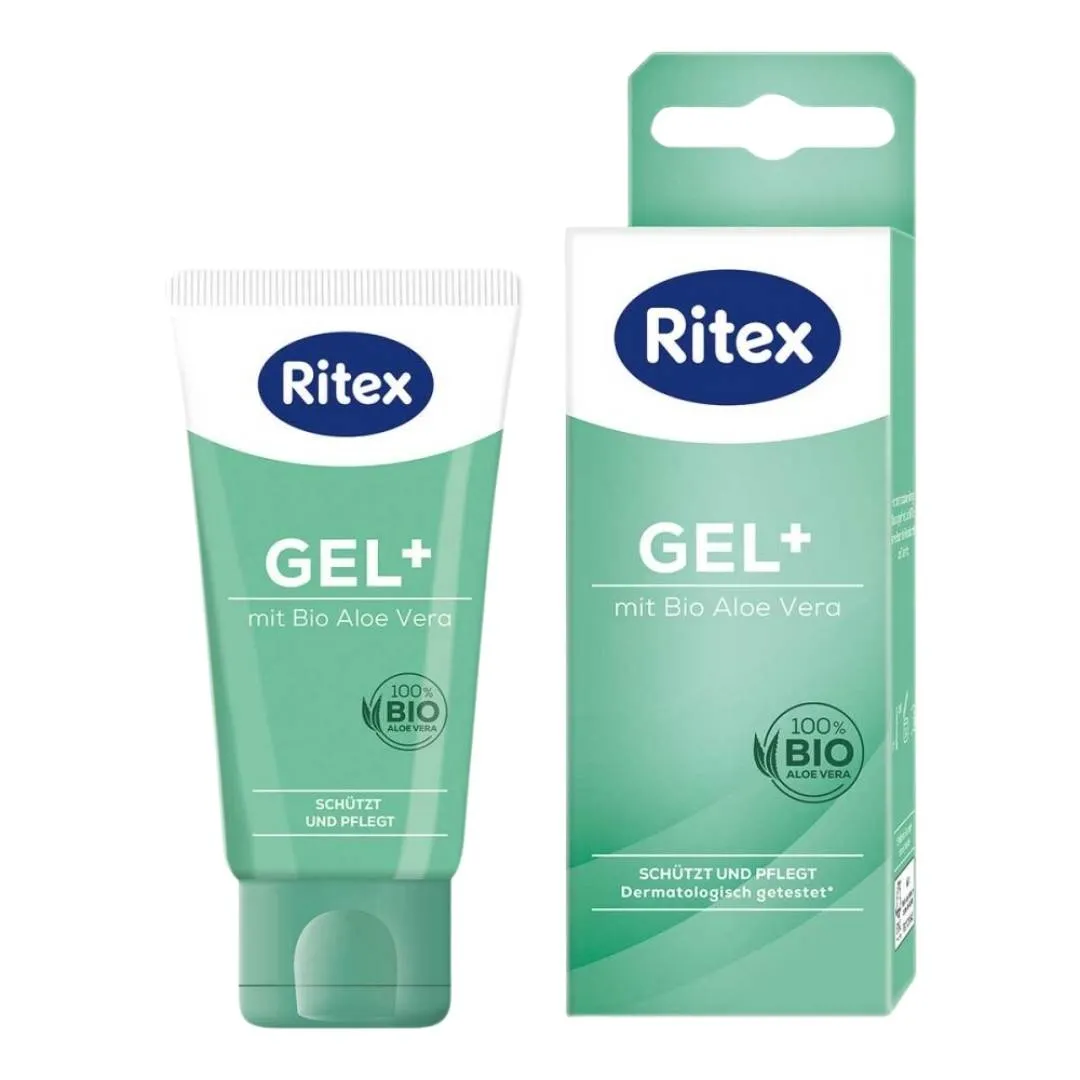 Ritex gel + lubrificante e gel de massagem com aloe vera orgânico 50 ml