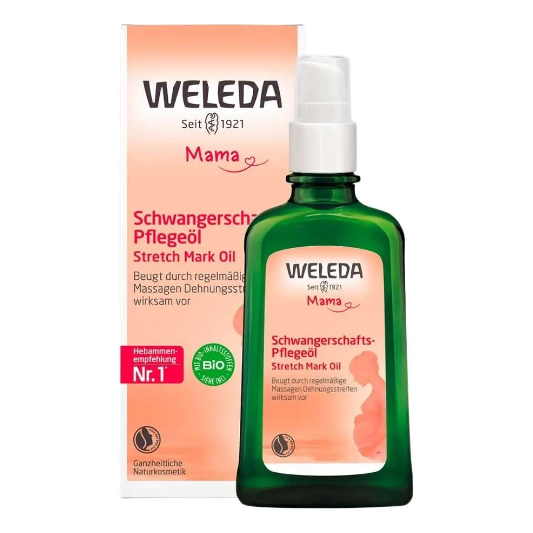 Óleo de massagem de estrias de gravidez WELEDA 100 ml