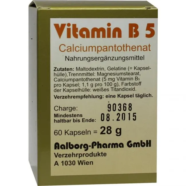 Cápsulas de vitamina B5 60 pcs