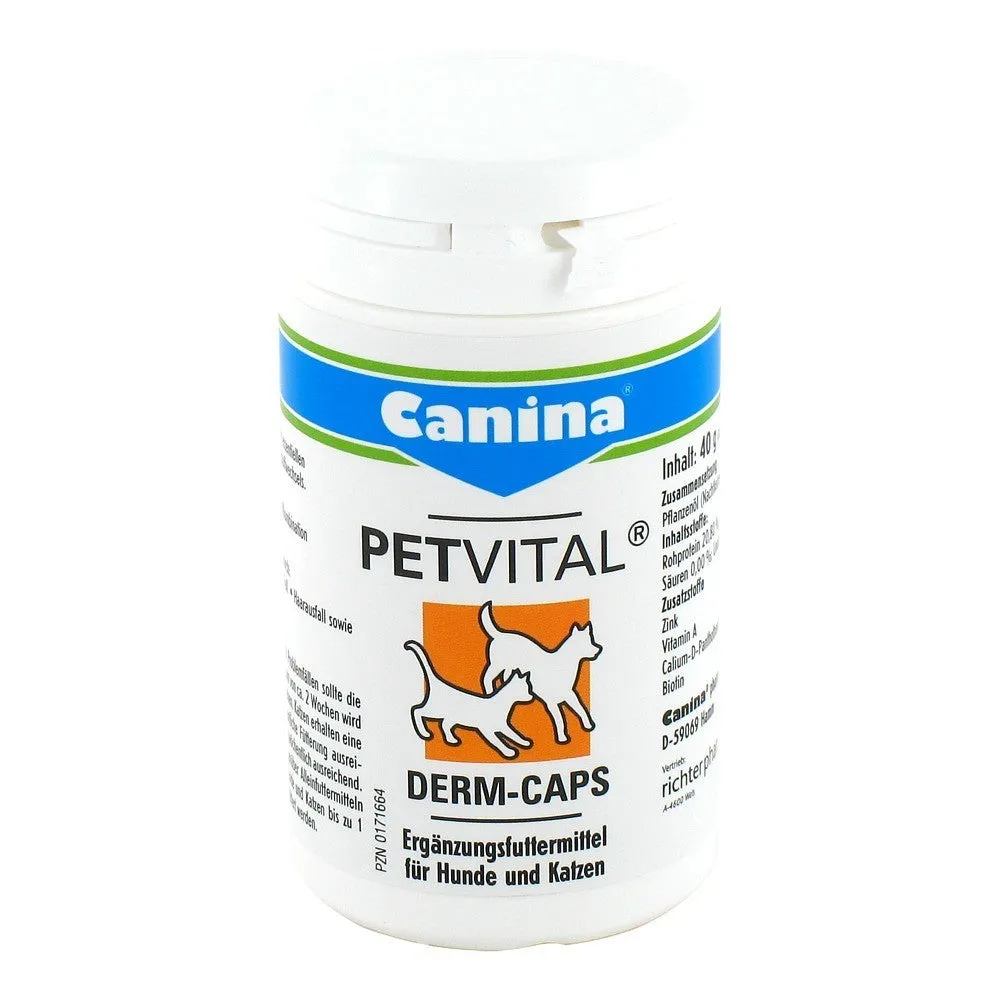 Cápsulas de Caps Derm de Canina Petvital (PET) 40 g