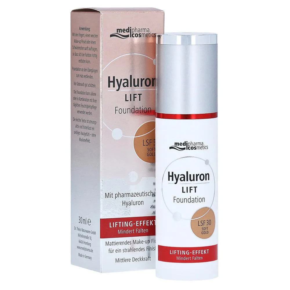 Medipharma Hyaluron Lift Foundation SPF 30 30 ml - ouro macio